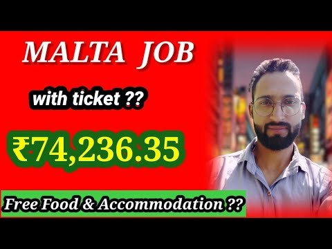 Malta work permit || Malta work visa || malta work permit visa for Indians || malta job vacancy