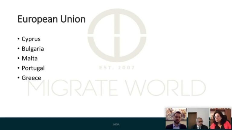 Migrate World – Citizenship and Residency by Investment Program – Webinar Highlights | India Migrate World – Citizenship and Residency by Investment Program – Webinar Highlights | India