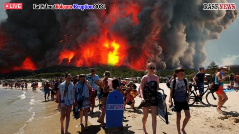 Panic(Oct 04,2021) Canary Islands residents Save themselves from LA PALMA Volcanic Eruption Disaster