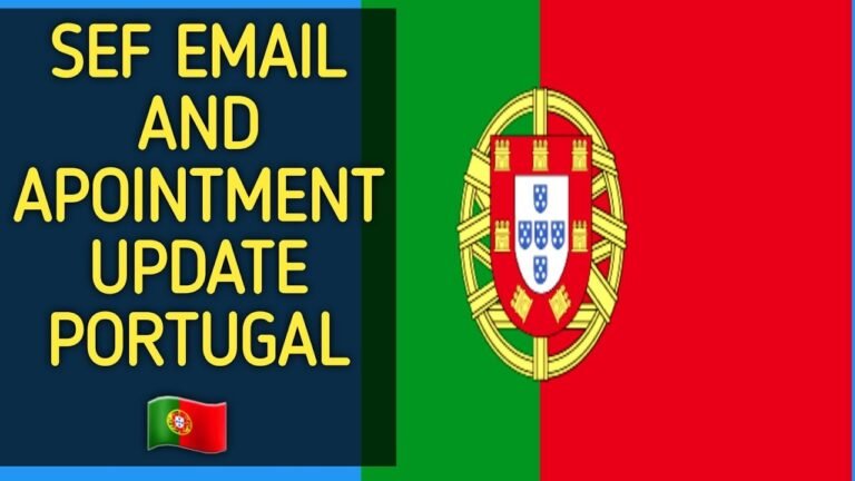 SEF RECENT EMAIL AND APOINTMENT UPDATE PORTUGAL 🇵🇹