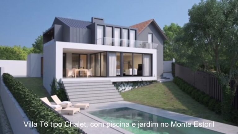 Villa T6 tipo Chalet, para venda, com piscina e jardim, localizada no Monte Estoril