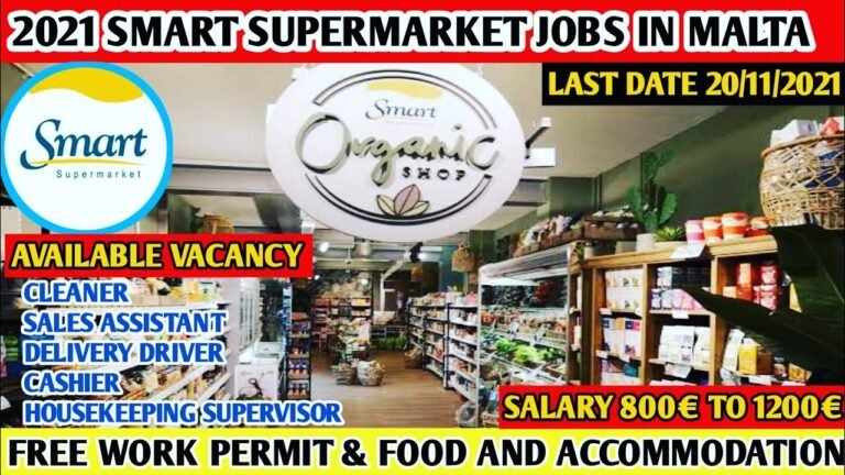 2021 Latest Supermarket Jobs In Malta|Delivery Driver Jobs In Malta||Malta Supermarket Jobs #cleaner