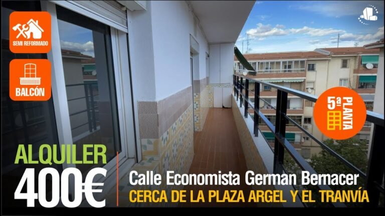 ☀️Alicante/ALQUILER 💰400€⭐️Calle Economista German Bernacer/PISO SEMI REFORMADO /CON BALCÓN⭐