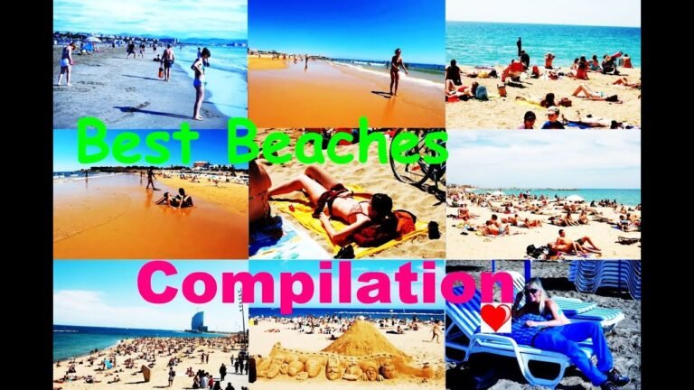 Best Beaches 2021 Compilation | Nude Beach Walk Tours | Barcelona Valencia Spain Carcavelos Portugal