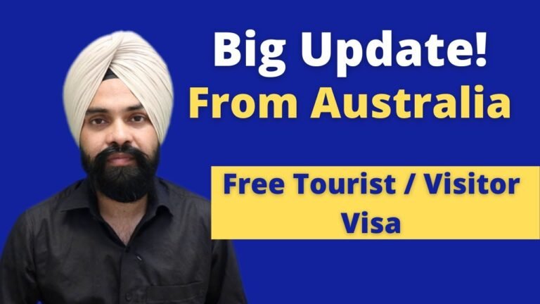 Big! Update From Australia | No Embassy Fee for Tourist/Visitors Visa