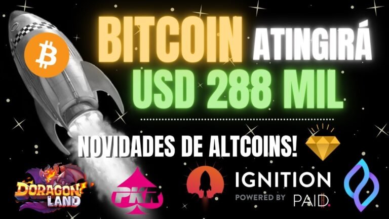 Bitcoin chegará a US$ 288.000 ainda nesse halving? Acumulação não para! Altcoins para lua!