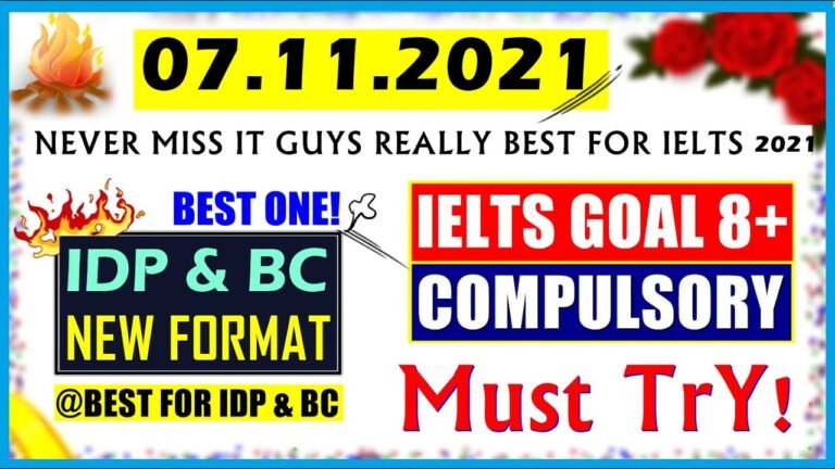 IELTS LISTENING PRACTICE TEST 2021 WITH ANSWERS | 07.11.2021