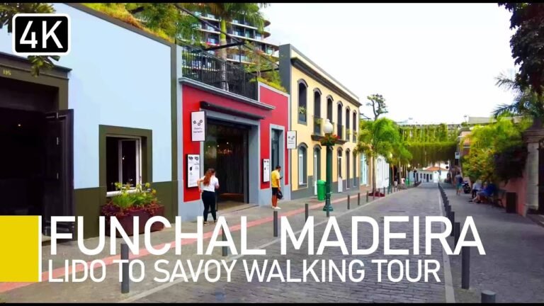 Madeira, Portugal 2021 – Funchal Lido to Savoy Palace with captions & natural sounds