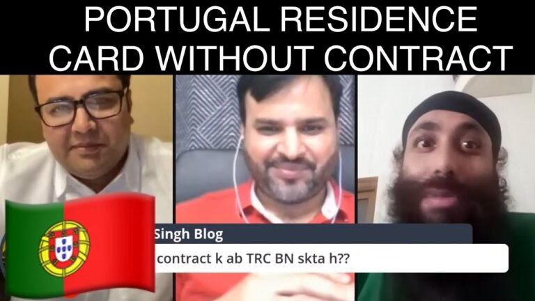 Portugal Residence Card without Contract