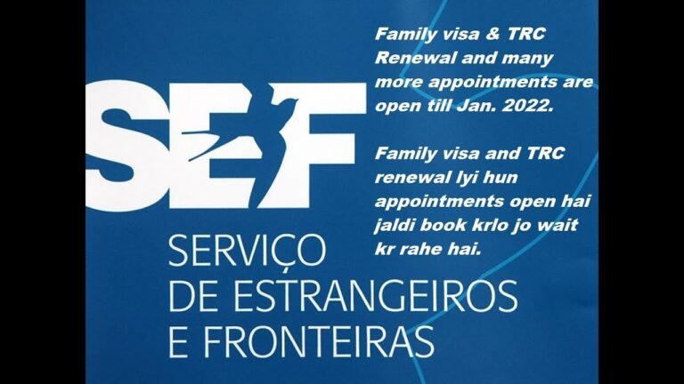 SEF Portugal Immigration Update | 25,500 Appointments Are Open Till January 2022 | Book Now |