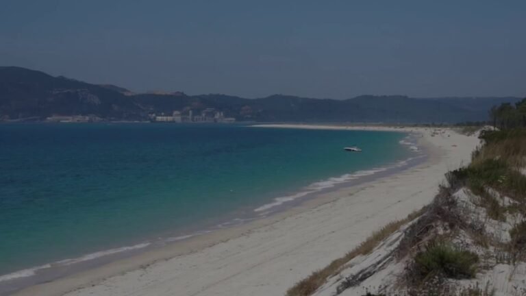 Stunning snow-white beaches of Tróia Peninsular, Portugal