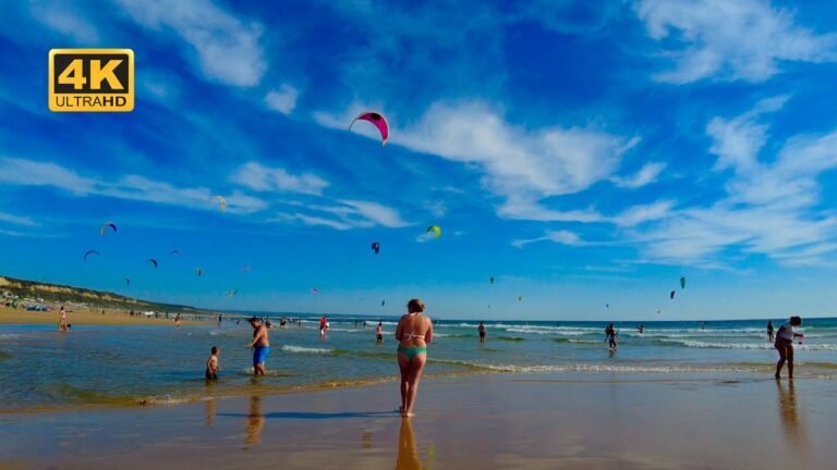 The Best Beach For Kitesurfing 🪁 Portugal 【4K UHD】