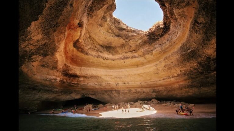 Topless Best beach inside a cave in the world, Algarve, Portugal secret tour not nude beach