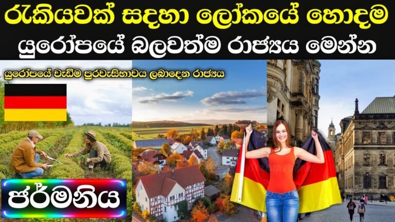 රැකියවකට යන්න සහ ජීවත්වෙන්න හොදම රටක් | germany in sinhala 🇩🇪