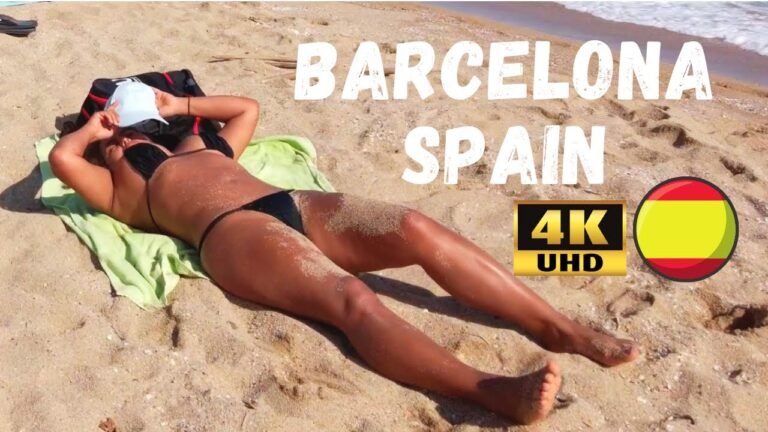 🇪🇸 Barcelona – Spain · 4K · Bogatell Short Beach Walk ☀️🏖️