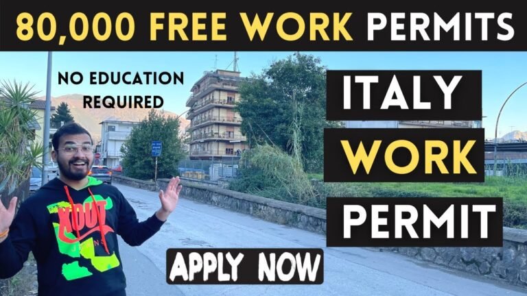Free Italy Work Permit Process ! Decreto Flussi Open 2022 ! 80,000 Work Visas for Non Europeans