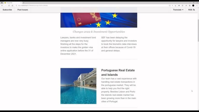 Golden Visa Portugal 2022