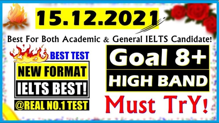 IELTS LISTENING PRACTICE TEST 2021 WITH ANSWERS | 15.12.2021