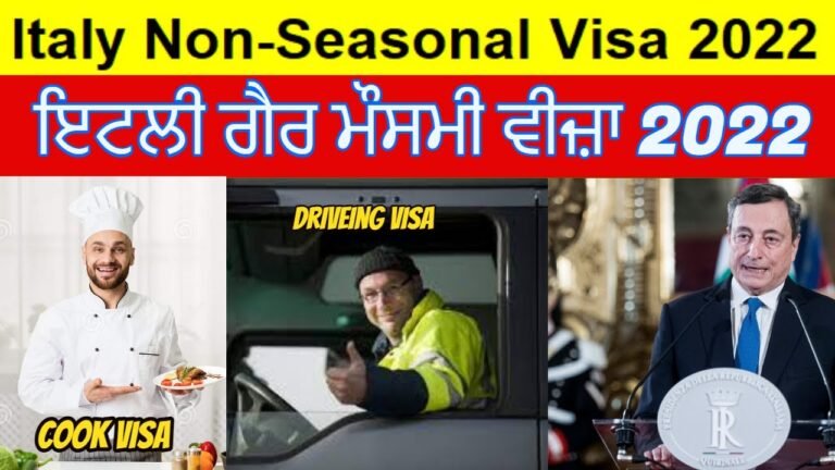 Italy non seasonal work Permit 2022 | Italy work Permit Visa for Pakistani and Indian Citizen .