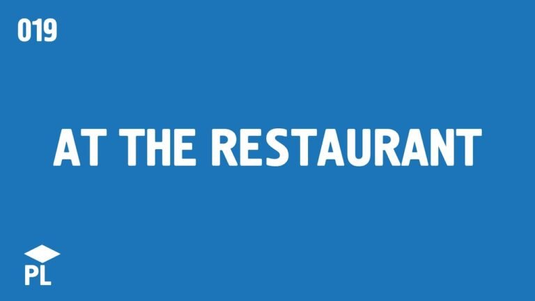 Learn European Portuguese (Portugal) – At the restaurant