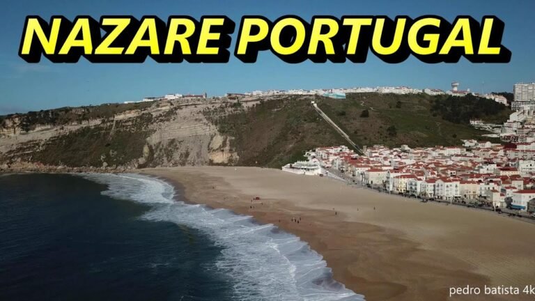 NAZARÉ BIG WAVE PLACE drone 4k portugal 2019