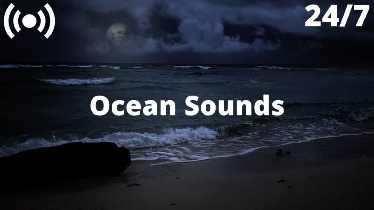 Ocean Waves on Sand | Stormy Beach at Night | Relaxing Sounds for Sleeping, Insomnia, Stress, Study