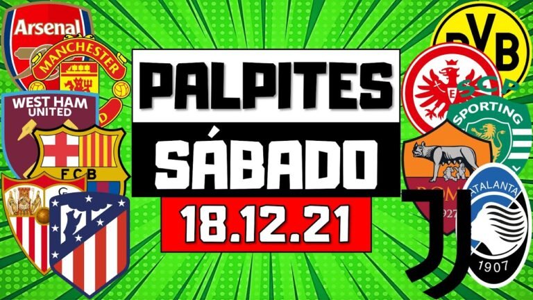 PALPITES DE FUTEBOL PARA SÁBADO DIA 18/12/2021 + BILHETE PRONTO