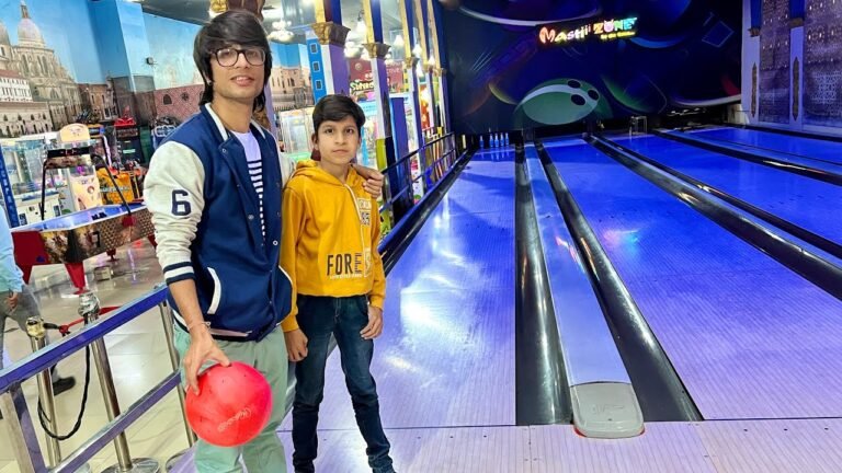 Playing bowling 🎳 With Piyush