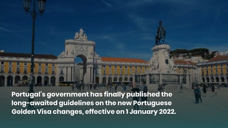 Portuguese Golden Visa 2022: Summary of Changes