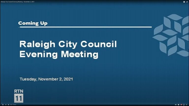 Raleigh City Council Evening Meeting – December 7, 2021