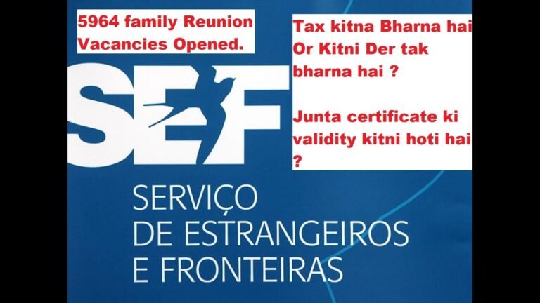 SEF Immigration Information | How Much & How Long Tax To Pay? | Junta Certificate Validity For SEF