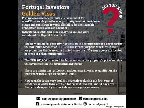 What Are Capital Investment Options Under Portuguese Golden Visa Program