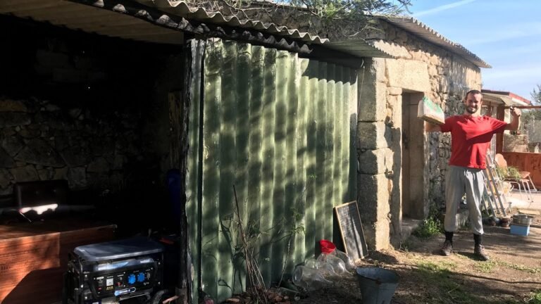 A couple of days work on our stone barn conversion. Building our off grid home in Central Portugal.