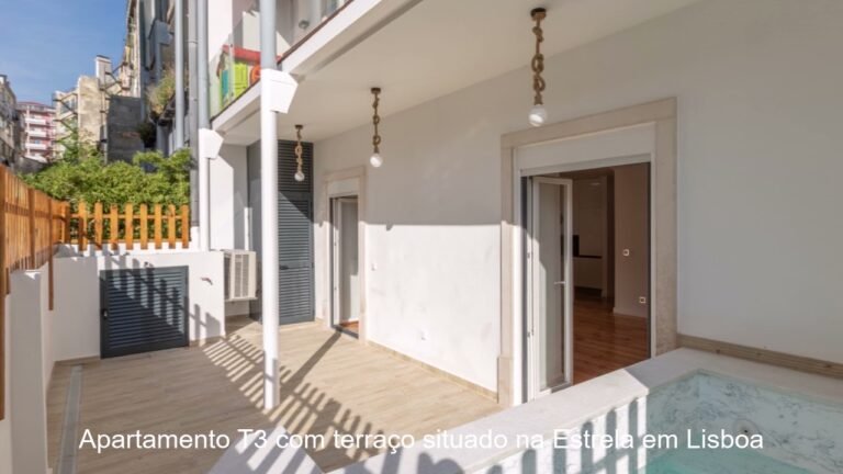 Apartamento T3 para venda com terraço situado na Estrela em Lisboa