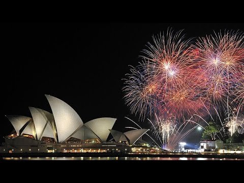 Australia Fogos de artifício sobre a Ópera de Sydney na chegada do Ano Novo de 2022 ao Vivo