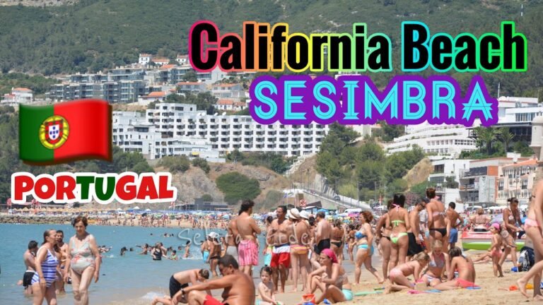 California Beach Sesimbra Portugal before pandemic Corona