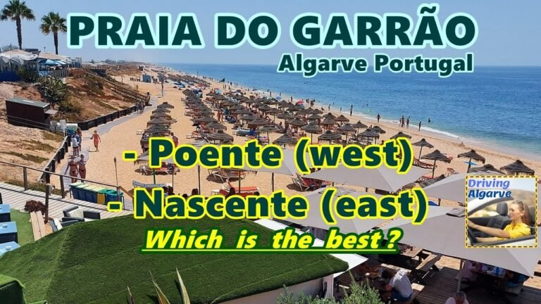 Driving to Praia do Garrão (Algarve Portugal) – 2 sister beaches Poente and Nascente 8/2021 HD