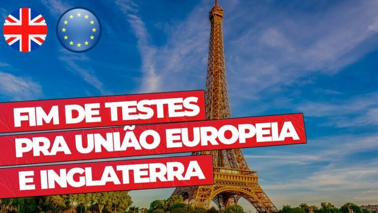 FIM DOS TESTES OBRIGATÓRIOS de COVID pra VIAJAR na EUROPA e INGLATERRA