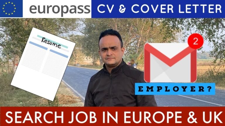 Free Euro Pass CV & Cover Letter | How to Write Email to Employer | European CV | European Resume