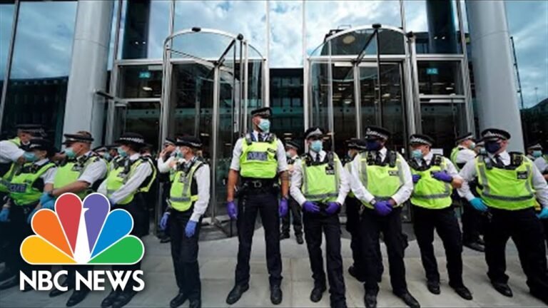 London Anti-Vaccine Protesters Occupy Media Building