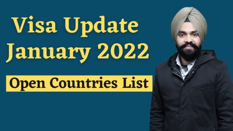 New Visa Update January 2022 | Open Countries List