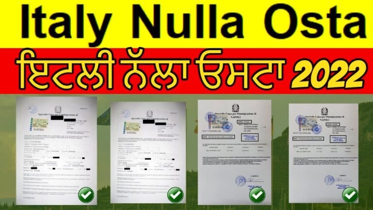 ⛔ Nulla Osta 2022 | ਨੱਲਾ ਓਸਟਾ | Italy Seasonal Visa–Non Seasonal Nulla Osta 2022 .