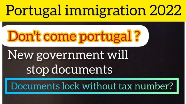 Portugal immigration 2022 new update | dacuments stopped now | Can we lock file without tax number