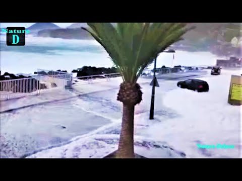 Spain Dec/2021 Huge Waves Footage | Storm With High Waves Hits Tenerife | Canary Islands