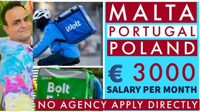 WOLT Delivery Job in Malta | BOLT Delivery Job in Poland | Job in Portugal | Apply Job in Malta