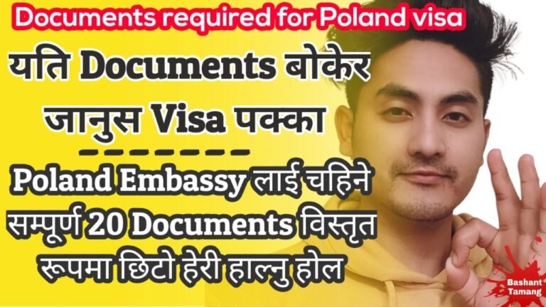 What are the documents required for Poland work visa | 20 Documents Required for Poland Work Visa