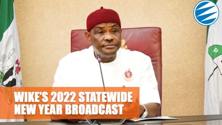 Wike in 2022 New Year Broadcast Bans Night Club Activities, Night Time Trading, Street Prostitution