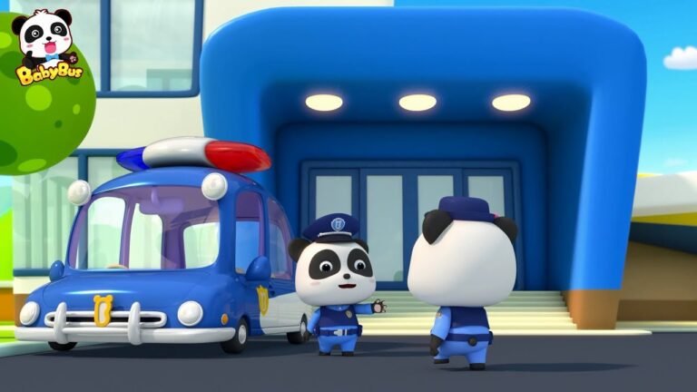 Brave Policeman Patrols the Street | Baby Panda Police Office | BabyBus