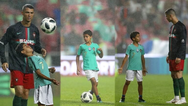 Cristiano Ronaldo Jr impressing Cristiano With Great Finish After Portugal Game