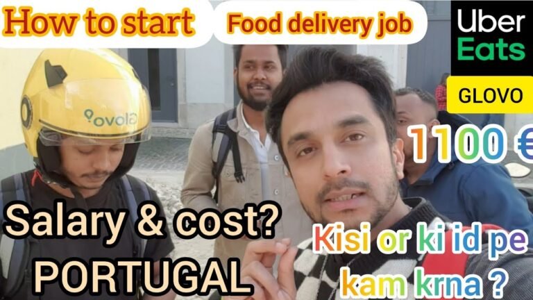 Food Delivery job in Portugal Uber eats & Bolt | How to start work in Portugal | Salary package